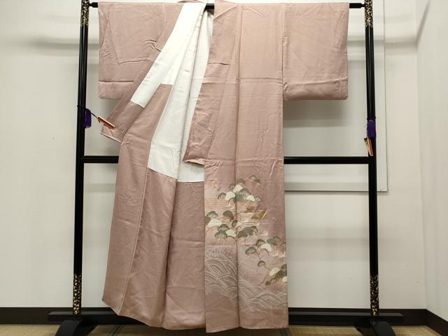 平和屋着物■豪華留袖 立波飛鶴松文 暈し染め 金彩 正絹 逸品 CAAO8292ut