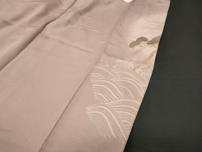 平和屋着物■豪華留袖 立波飛鶴松文 暈し染め 金彩 正絹 逸品 CAAO8292ut