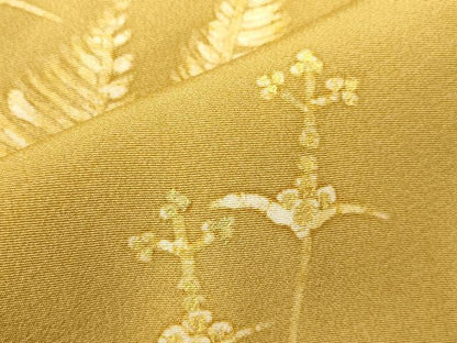 平和屋着物■訪問着　作家物　霞草花文　暈し染め　金彩　正絹　逸品　CAAO8478id
