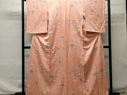 平和屋着物■上質な小紋　飛鶴舞桜文　金彩　正絹　逸品　CAAO9295yk