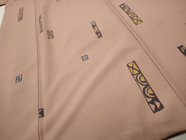 平和屋着物■上質な小紋　手描き　吉祥文　正絹　逸品　CAAO9299yk