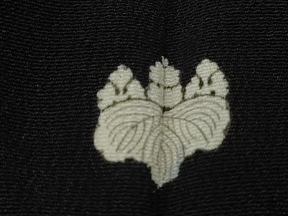 平和屋着物■豪華黒留袖 駒刺繍 飛鶴枝松文 暈し染め 金彩 正絹 逸品 CAAO9362yk