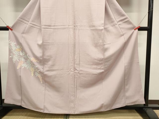 平和屋着物■色留訪問着　葡萄蔦の葉文　金彩　正絹　逸品　CAAP0638in