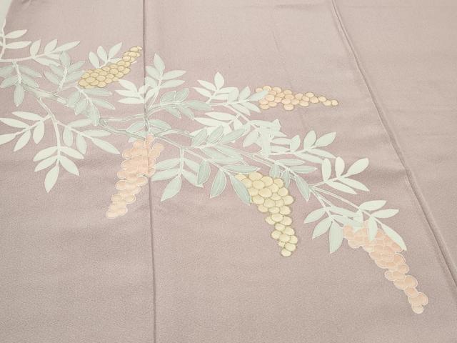 平和屋着物■色留訪問着　葡萄蔦の葉文　金彩　正絹　逸品　CAAP0638in