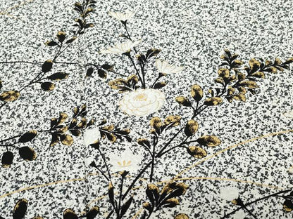 平和屋着物▽訪問着 単衣 草花文 たたき染め 金彩 正絹 逸品 CAAP4394vf