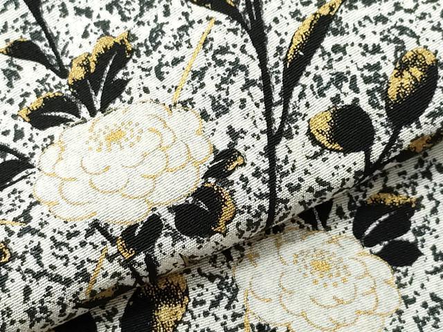 平和屋着物▽訪問着 単衣 草花文 たたき染め 金彩 正絹 逸品 CAAP4394vf