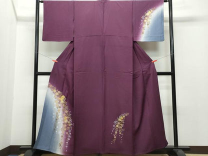 平和屋着物▽訪問着 単衣 舞花文 正絹 逸品 CAAP4396vf