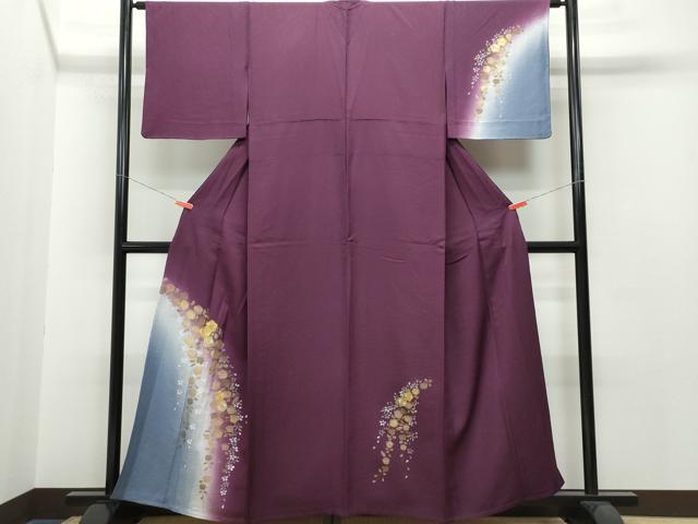 平和屋着物▽訪問着 単衣 舞花文 正絹 逸品 CAAP4396vf