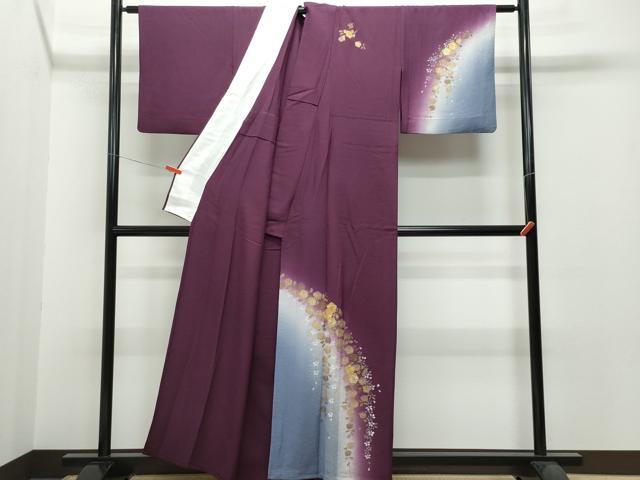平和屋着物▽訪問着 単衣 舞花文 正絹 逸品 CAAP4396vf
