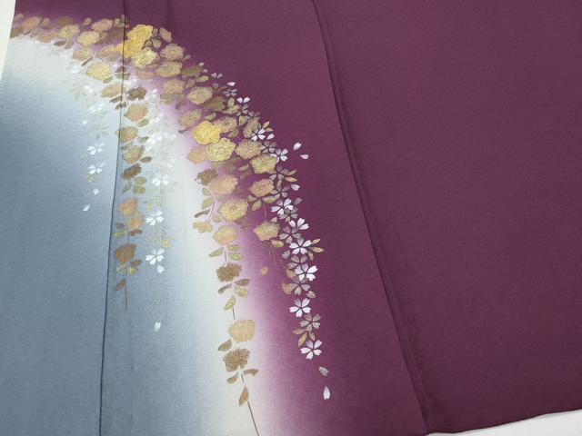 平和屋着物▽訪問着 単衣 舞花文 正絹 逸品 CAAP4396vf