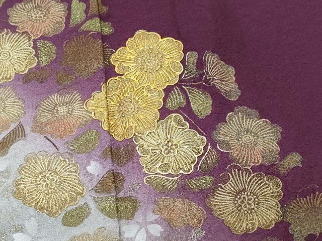 平和屋着物▽訪問着 単衣 舞花文 正絹 逸品 CAAP4396vf