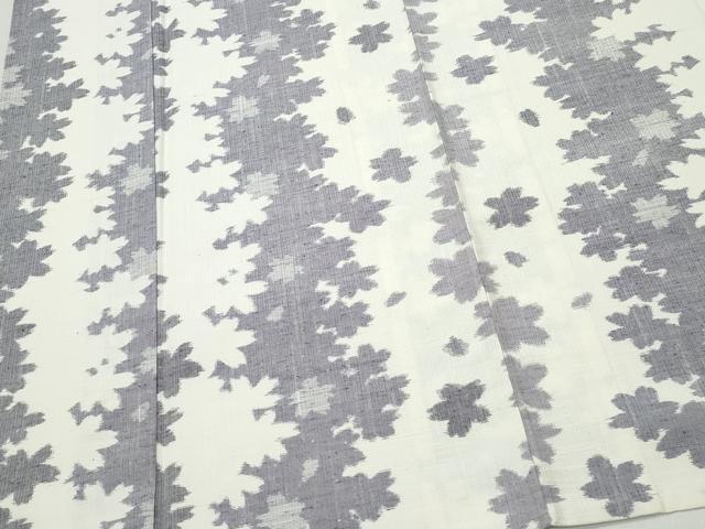 平和屋着物▽上質な紬 単衣 舞桜 正絹 逸品 CAAP4399vf