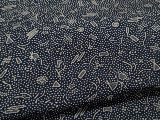 平和屋着物▽江戸小紋 単衣 宝尽くし小紋柄 正絹 逸品 CAAP5519ut