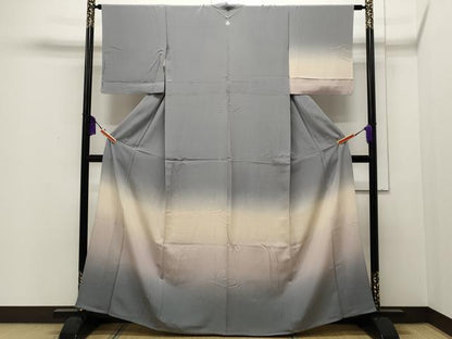 平和屋着物▽訪問着 単衣 作家物 霞文 暈し染め 正絹 逸品 CAAP5522ut