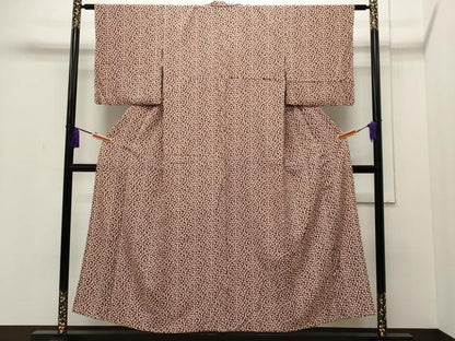 平和屋着物▽上質な小紋 単衣 小花柄 正絹 逸品 CAAP5523ut