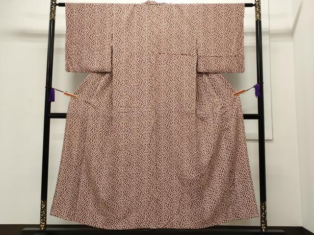 平和屋着物▽上質な小紋 単衣 小花柄 正絹 逸品 CAAP5523ut