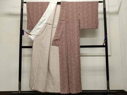 平和屋着物▽上質な小紋 単衣 小花柄 正絹 逸品 CAAP5523ut