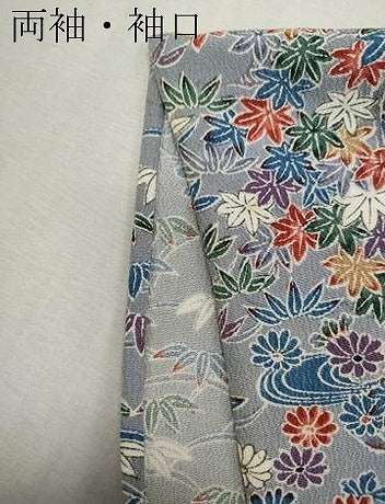 平和屋着物▽上質な小紋 単衣 風景花文 正絹 逸品 CAAP5530ut