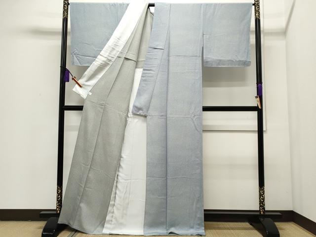 平和屋着物▽上質な小紋 単衣 霞文 暈し染め 鈴乃屋扱い 正絹 逸品 未使用 CAAP5548ut