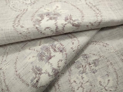 平和屋着物▽上質な紬　単衣　花丸文　正絹　逸品　CAAP5552ut