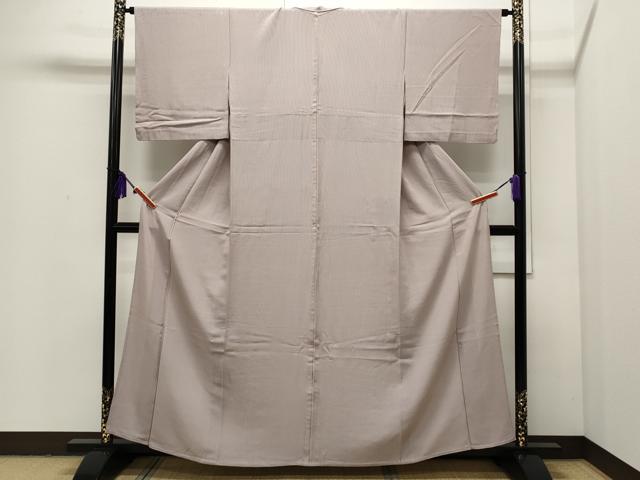 平和屋着物▽江戸小紋 単衣 廣瀬雄望 万筋 虹色×桔梗鼠色 正絹 逸品 CAAP5563ut
