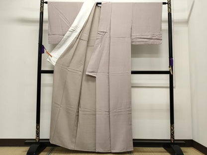 平和屋着物▽江戸小紋 単衣 廣瀬雄望 万筋 虹色×桔梗鼠色 正絹 逸品 CAAP5563ut