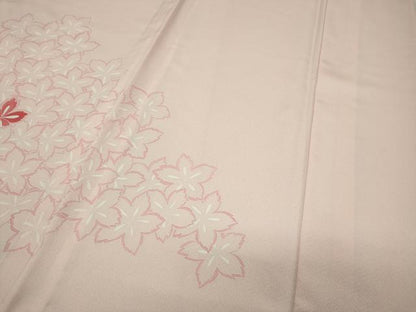 平和屋着物▽訪問着 単衣 刺繍 舞桜 正絹 逸品 未使用 CAAP5589ut