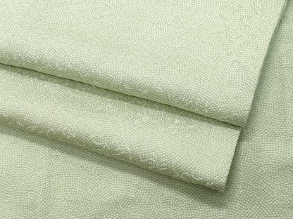 平和屋着物▽江戸小紋 単衣 鮫小紋柄 柳茶色 正絹 逸品 CAAP6373vf