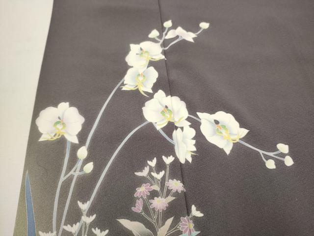 平和屋着物○十日町友禅 女流作家 遠田藤舟 訪問着 枝花文