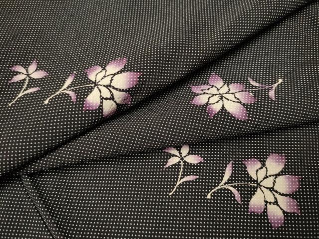 平和屋着物●上質な小紋 草花文 行儀 正絹 逸品 CAAP7110hy