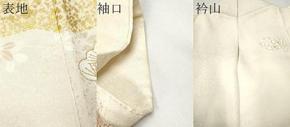 平和屋着物●訪問着 駒刺繍 雪輪草花紋 金彩 正絹 逸品 CAAP7132hy