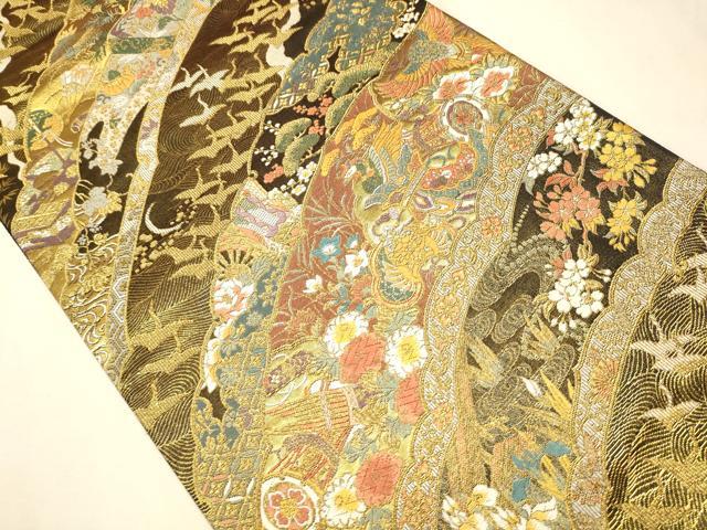 平和屋着物●六通柄袋帯 琳派瑞祥錦 本金箔つづれ 正絹 逸品 CAAP7158hy
