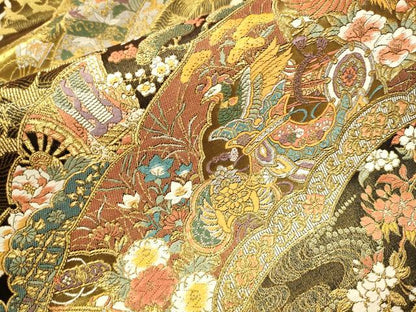平和屋着物●六通柄袋帯 琳派瑞祥錦 本金箔つづれ 正絹 逸品 CAAP7158hy