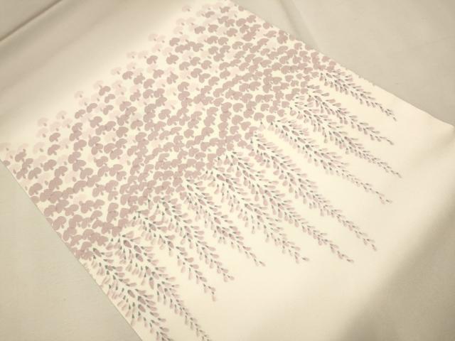 平和屋着物●塩瀬 九寸開き名古屋帯 藤花房 正絹 逸品 CAAP7179hy