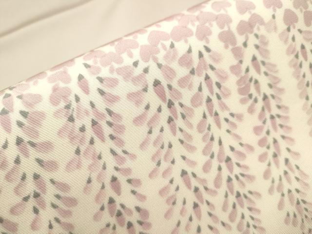 平和屋着物●塩瀬 九寸開き名古屋帯 藤花房 正絹 逸品 CAAP7179hy