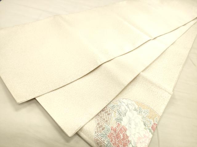 平和屋着物◎太鼓柄袋帯 綴れ 職工花文 正絹 逸品 CAAP8040ft