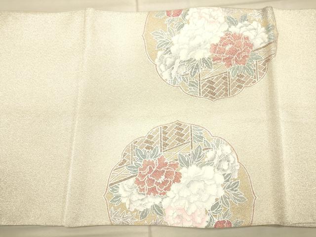 平和屋着物◎太鼓柄袋帯 綴れ 職工花文 正絹 逸品 CAAP8040ft