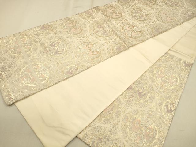 平和屋着物◎六通柄袋帯 古代オリエント 金銀糸 引箔 正絹 逸品 CAAP8182ft
