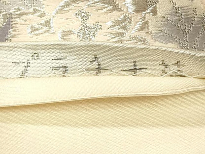 平和屋着物◎六通柄袋帯　清風鳳凰文　プラチナ箔　正絹　逸品　CAAP8219ft