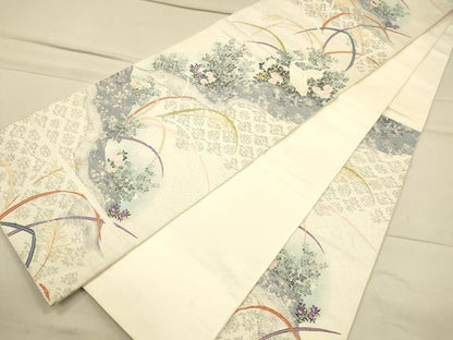 平和屋着物◎六通柄袋帯 九百錦 春秋宴鳥文 金銀糸 正絹 逸品 CAAP8275ft