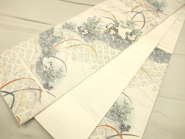 平和屋着物◎六通柄袋帯 九百錦 春秋宴鳥文 金銀糸 正絹 逸品 CAAP8275ft