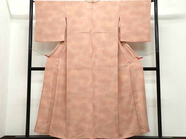 平和屋着物▽上質な小紋 単衣 霞文 鬼しぼ縮緬 正絹 逸品 CAAQ0004vf