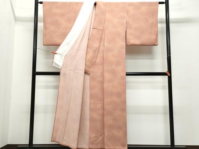 平和屋着物▽上質な小紋 単衣 霞文 鬼しぼ縮緬 正絹 逸品 CAAQ0004vf