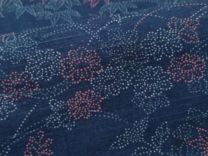 平和屋着物▽上質な紬 単衣 御所車草花文 正絹 逸品 CAAQ0005vf