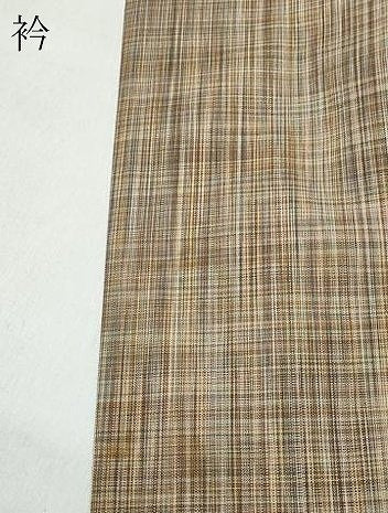 平和屋着物▽上質な紬　単衣　霞文　正絹　逸品　CAAQ0011vf