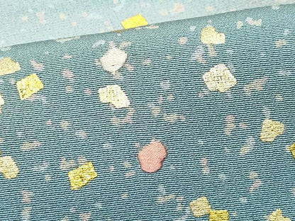 平和屋着物▽訪問着 単衣 刺繍 箔散らし 霞文 金彩 やまと誂製 正絹 逸品 CAAQ0015vf