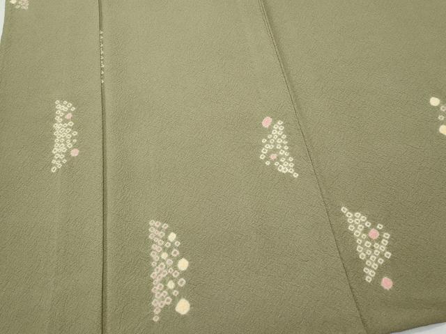 平和屋着物▽上質な小紋　単衣　絞り　抽象文　正絹　逸品　CAAQ0019vf