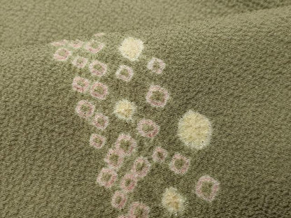 平和屋着物▽上質な小紋　単衣　絞り　抽象文　正絹　逸品　CAAQ0019vf