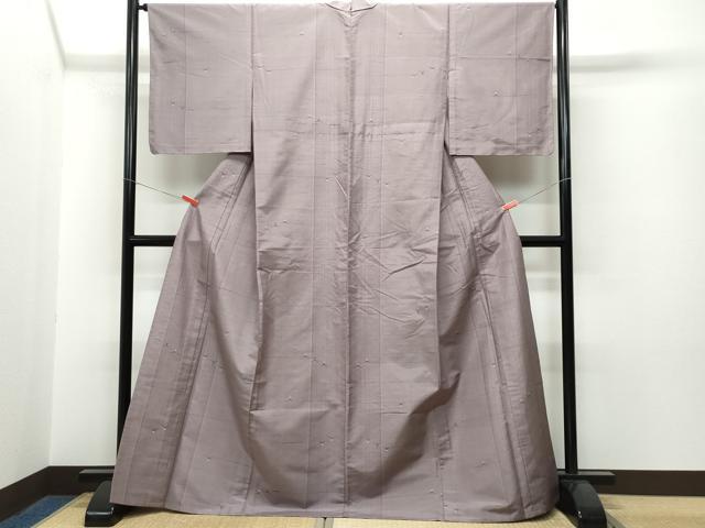 平和屋着物▽上質な紬 単衣 吉祥文 正絹 逸品 CAAQ0022vf