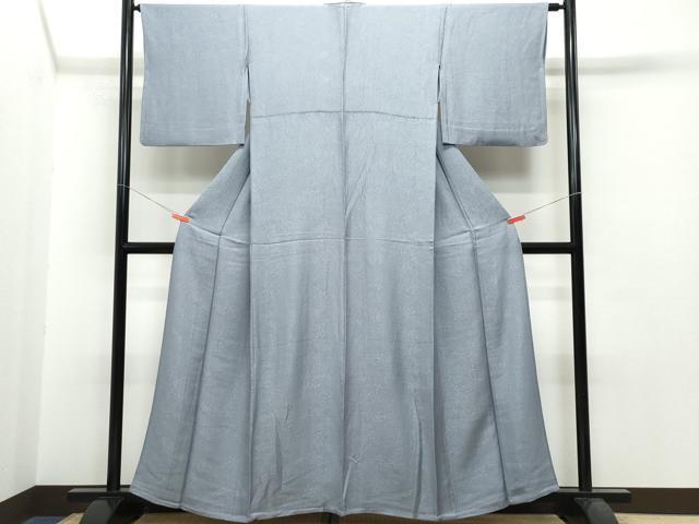 平和屋着物▽上質な色無地 単衣 草花地紋 藤煤竹色 正絹 逸品 CAAQ0024vf